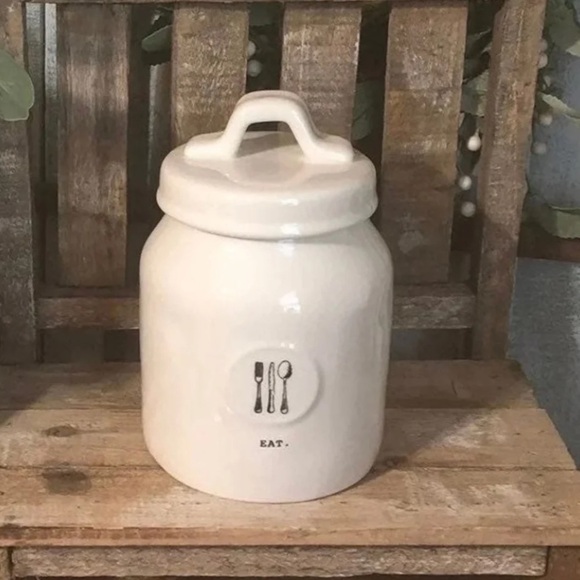 HTF Rae Dunn Baby EAT Canister - Picture 1 of 5